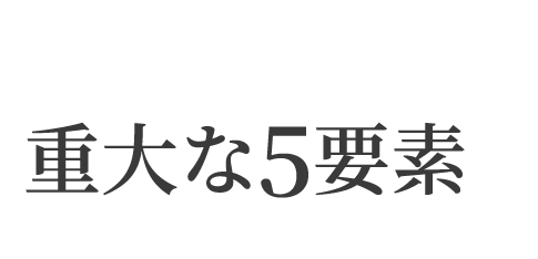 腰の負担を減らし、本来の姿に近づけるために、重大な5要素を全て網羅した